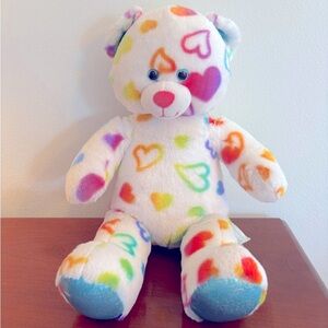 Build-A-Bear Rainbow Hearts Bear